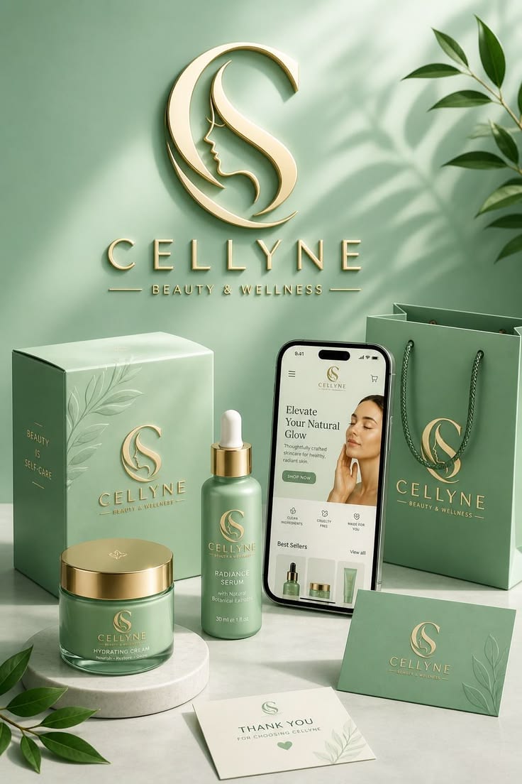 Cellyne Cosmetics brand identity case study